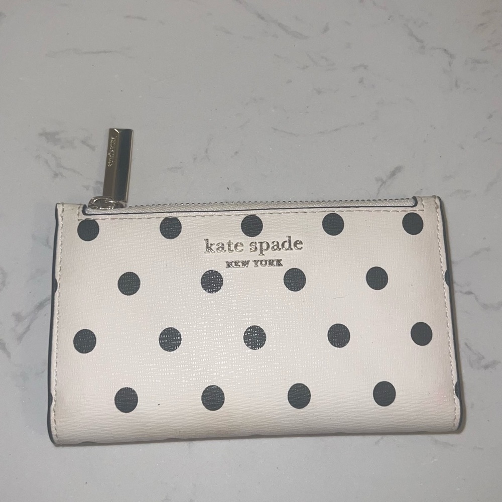 Kate Spade Black and White Polka Dot Wallet